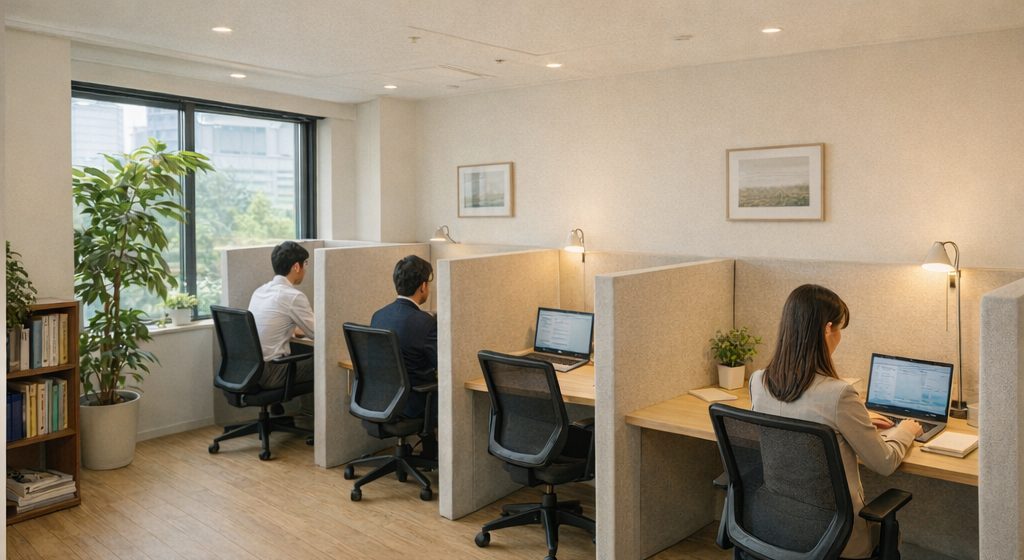周りを気にせず、あなたのペースで集中できる個別ブース