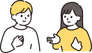会話をする人のイラスト