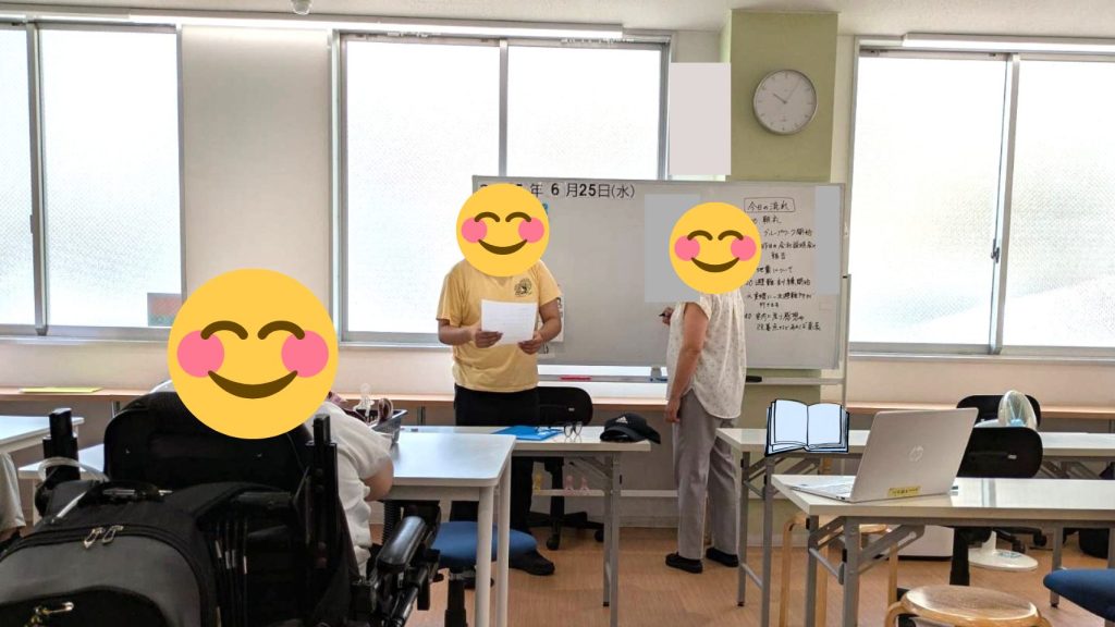 就職相談会の感想を発表する様子　1人目