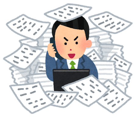 働いている男性のイラスト