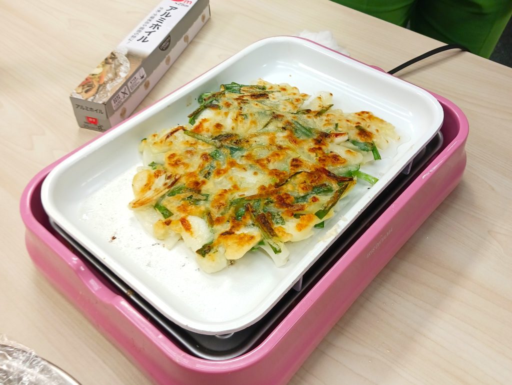 出来上がったチヂミ