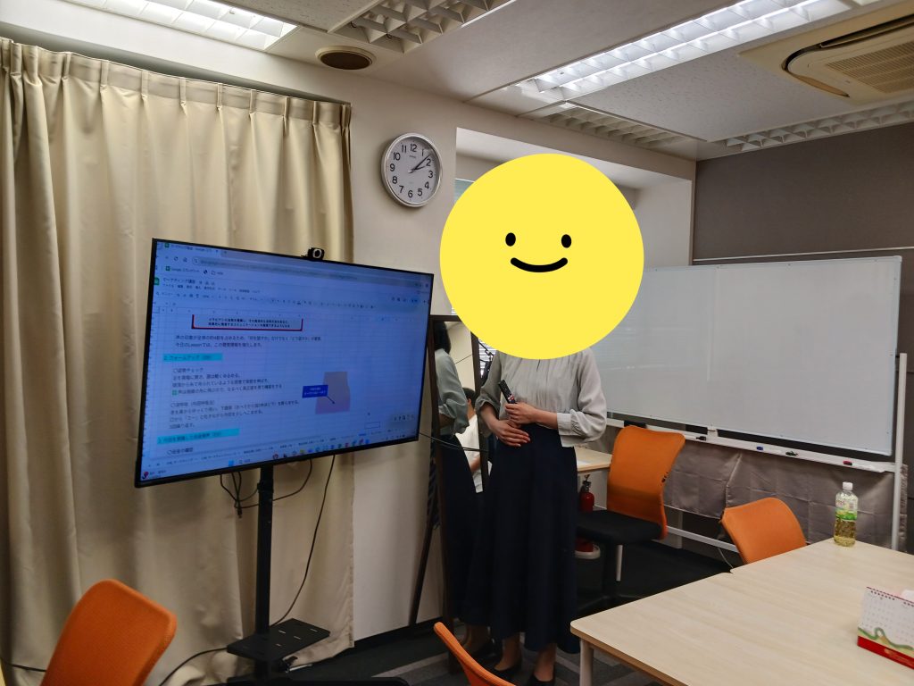 発声練習の講義中です。