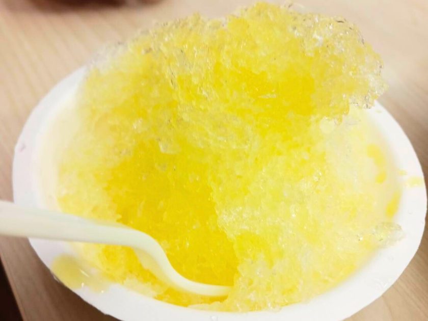 パイン味のかき氷