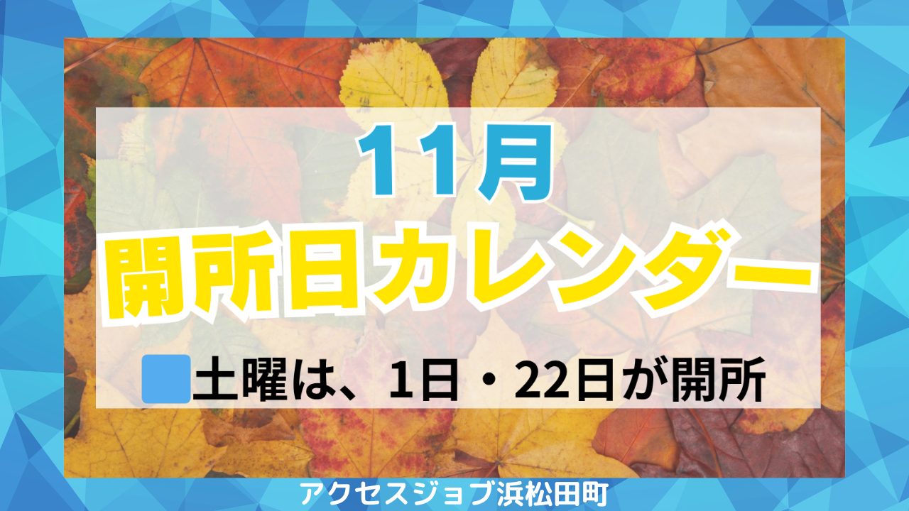 11月開所カレンダー