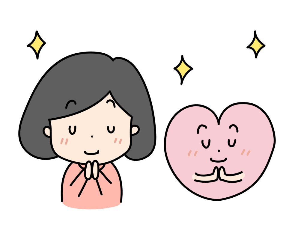 感謝をする女性