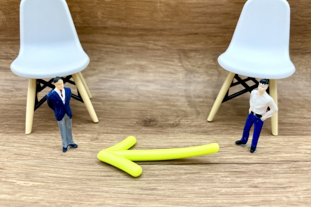 1対1のやり取りをしている画像