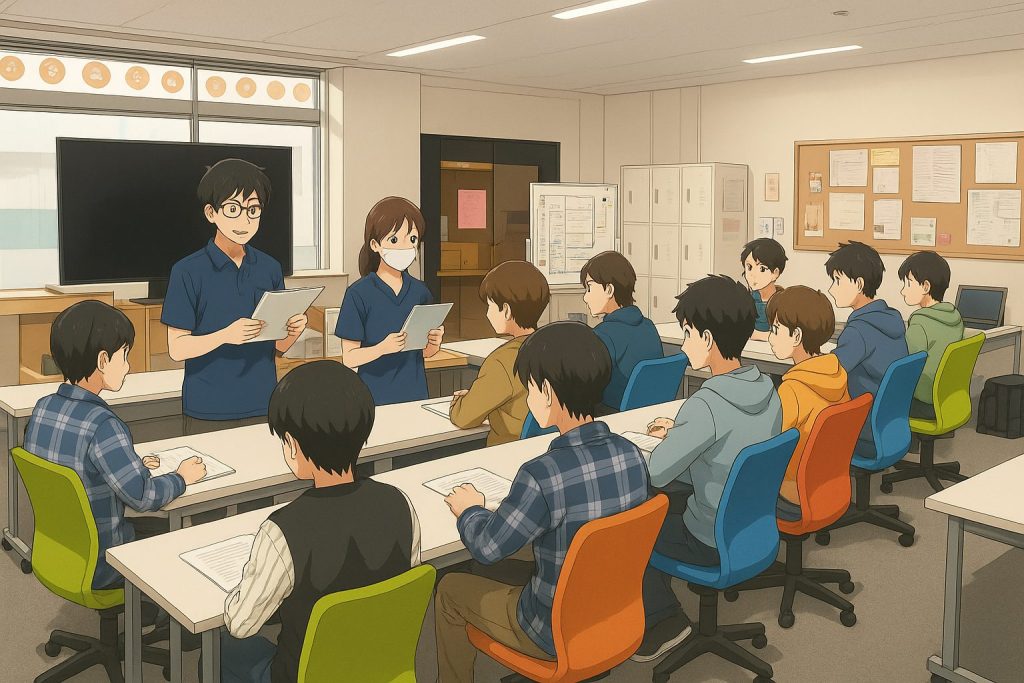 訪問介護のセミナーを受ける利用者
