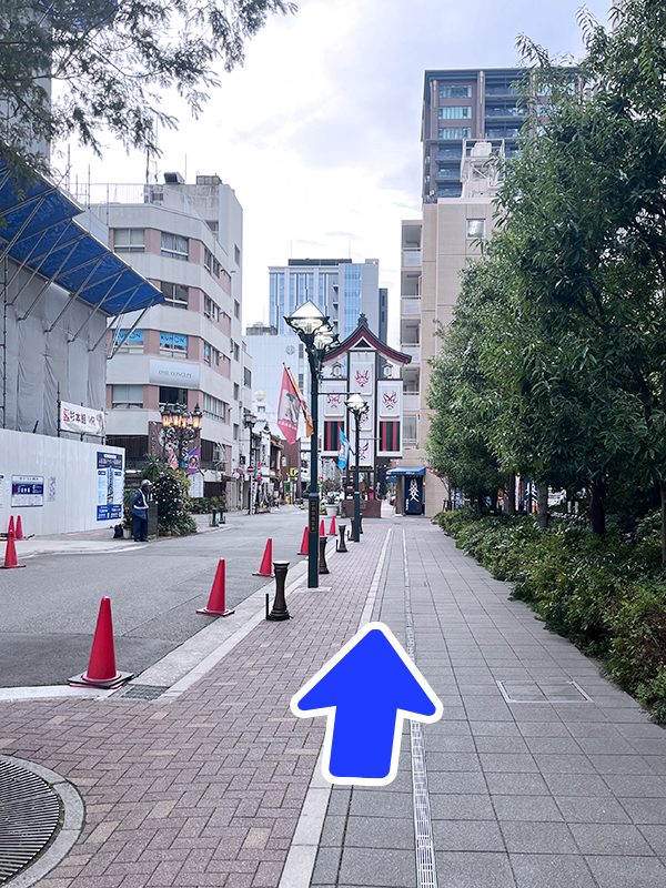 直進してください