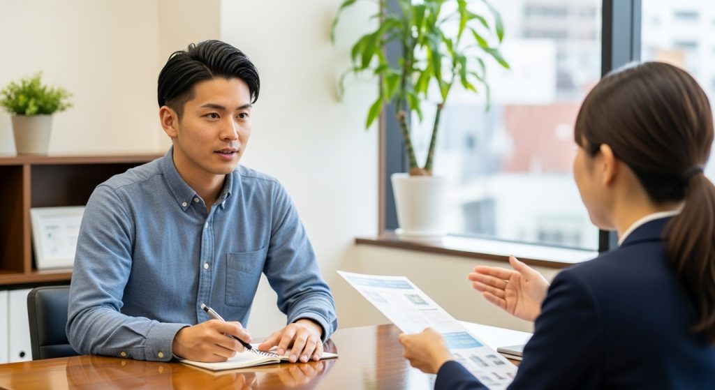 話を聞く利用者