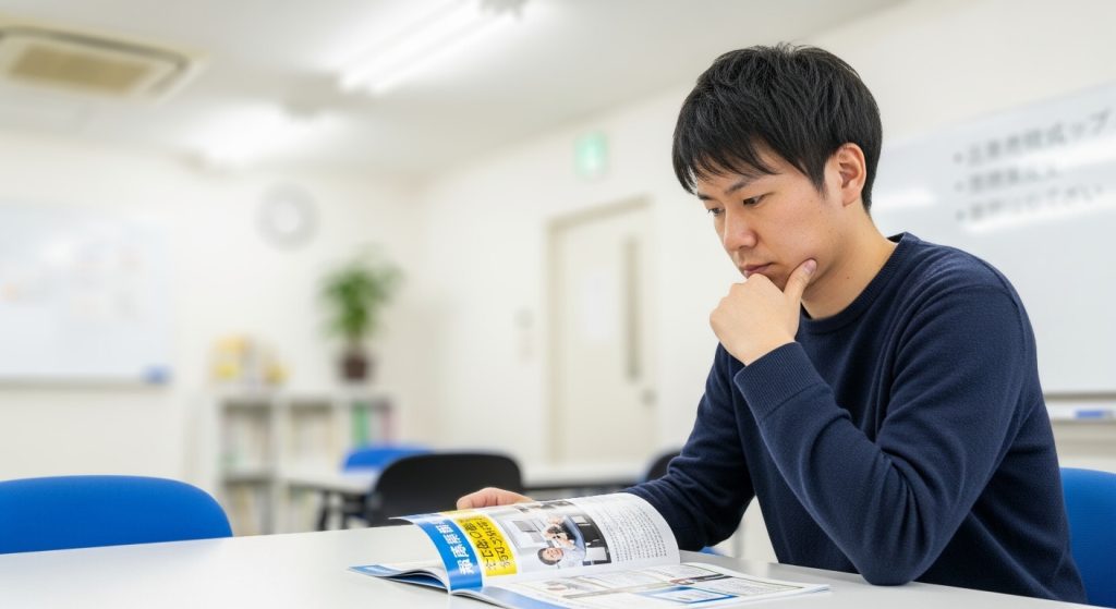 不安を感じる男性