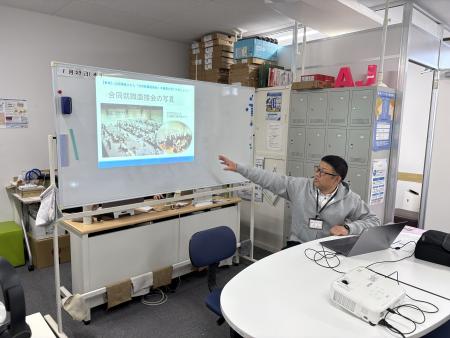 合同面接会について、お辞儀、会釈