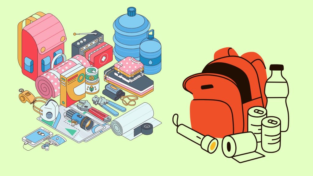 非常用持ち出し袋のイメージイラスト